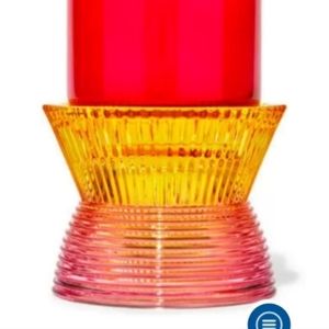 B&BW OMBRE FACETED GLASS CANDLE PEDESTAL
